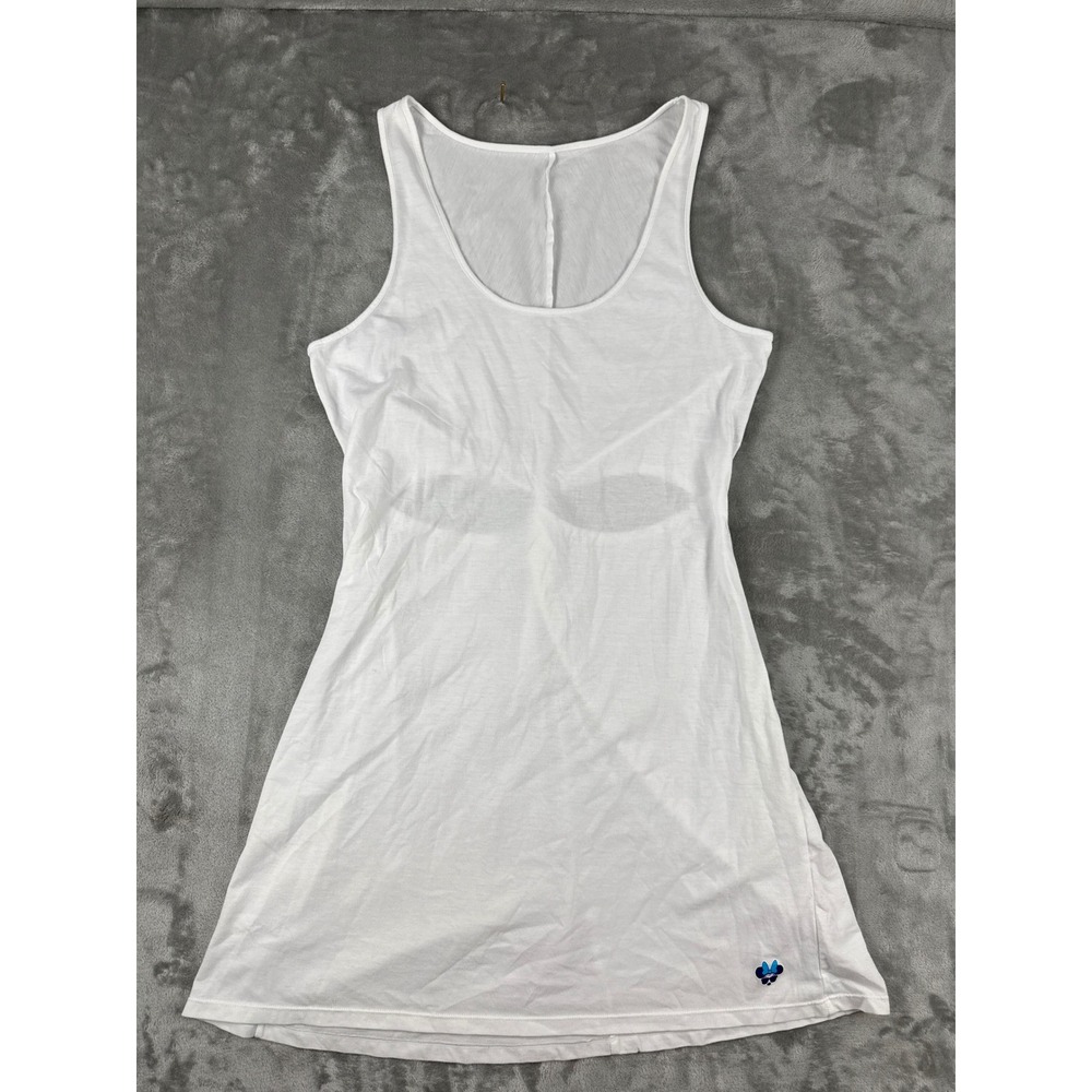 Disney‎ Parks Minnie Mouse White Twist Back Tank Dress Womens M Cutout Graphic
